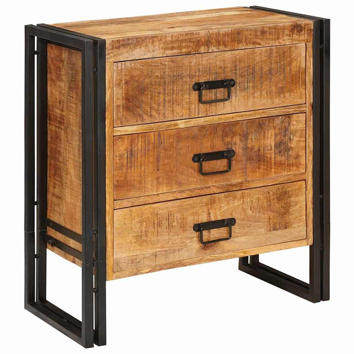 Sideboard med skuffe Brun 66 x 33 x 70 cm Massivt mangotræ