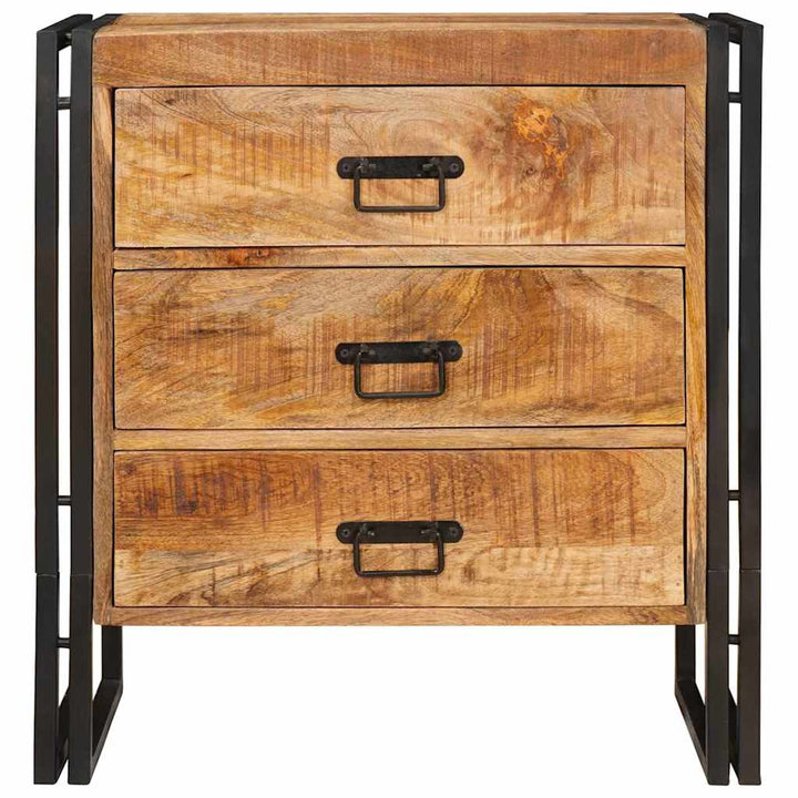 Sideboard med skuffe Brun 66 x 33 x 70 cm Massivt mangotræ
