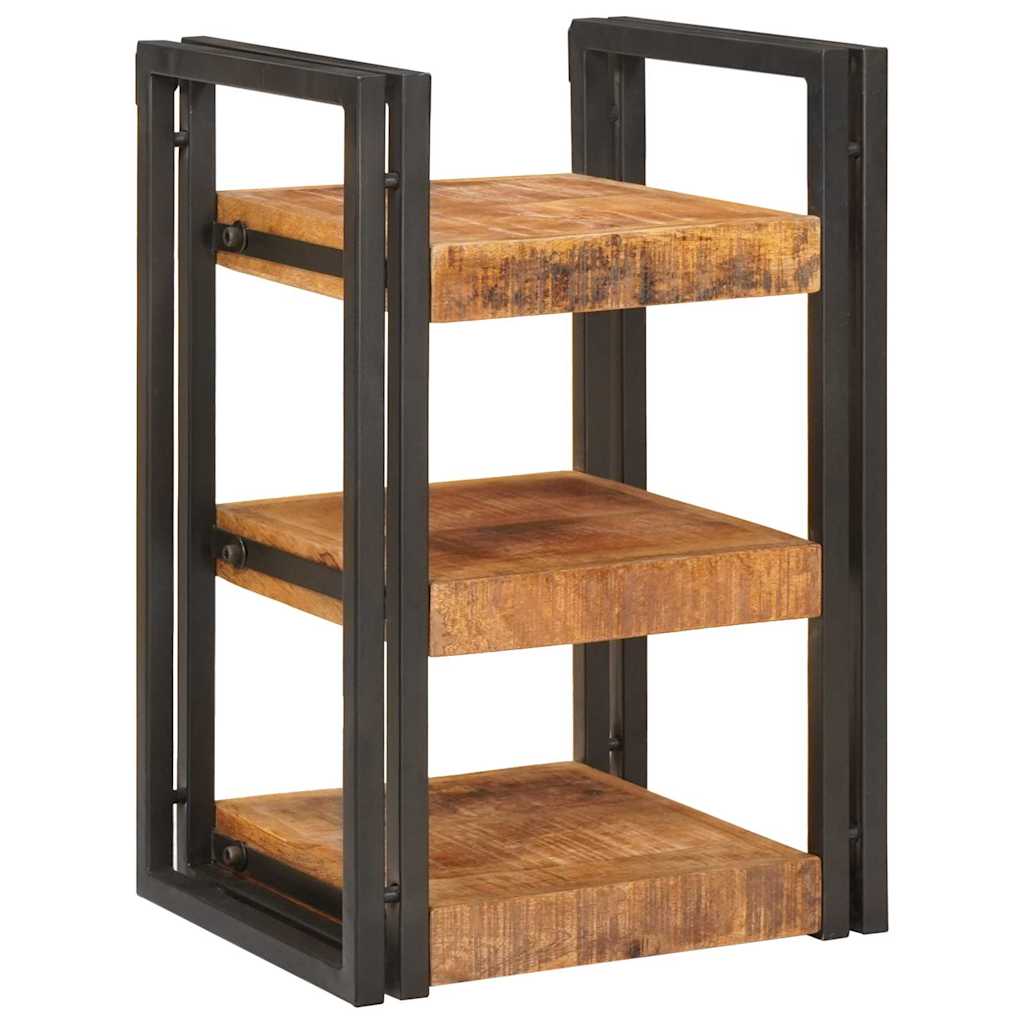 Sengebord 2 pcs Brun og sort 38 x 33 x 58 cm Massivt mangotræ