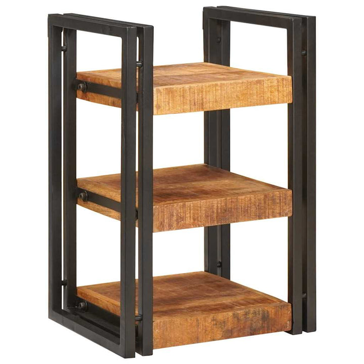 Sengebord 2 pcs Brun og sort 38 x 33 x 58 cm Massivt mangotræ