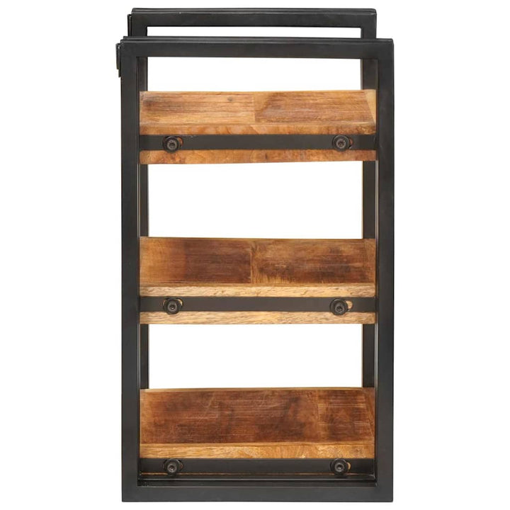 Sengebord 2 pcs Brun og sort 38 x 33 x 58 cm Massivt mangotræ