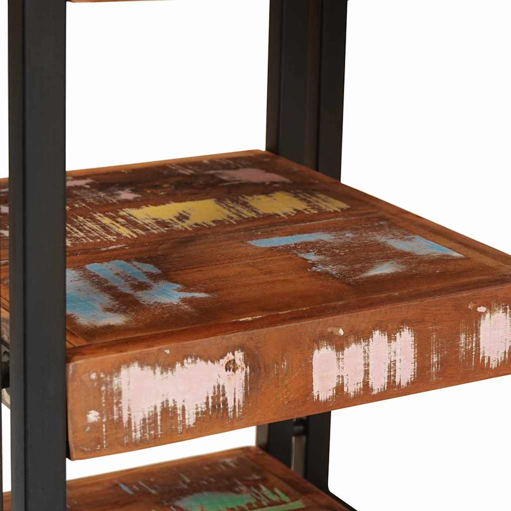 Sengebord 2 pcs Brun og sort Solid Genbrugs Wood