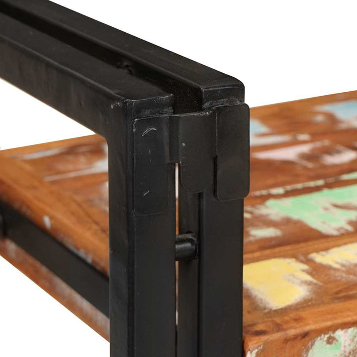 Sengebord 2 pcs Brun og sort Solid Genbrugs Wood