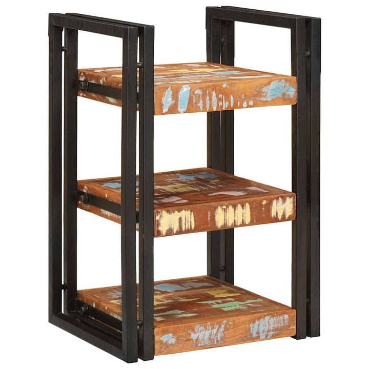 Sengebord 2 pcs Brun og sort Solid Genbrugs Wood