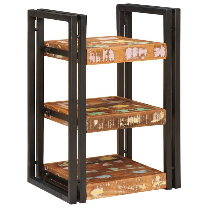 Sengebord 2 pcs Brun og sort Solid Genbrugs Wood