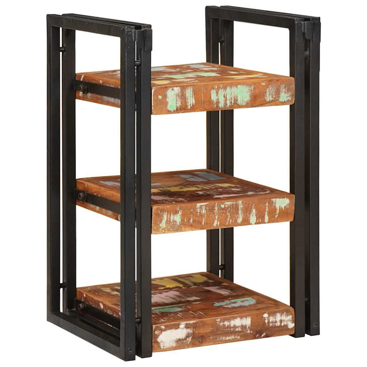 Sengebord 2 pcs Brun og sort Solid Genbrugs Wood