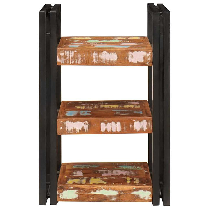 Sengebord 2 pcs Brun og sort Solid Genbrugs Wood