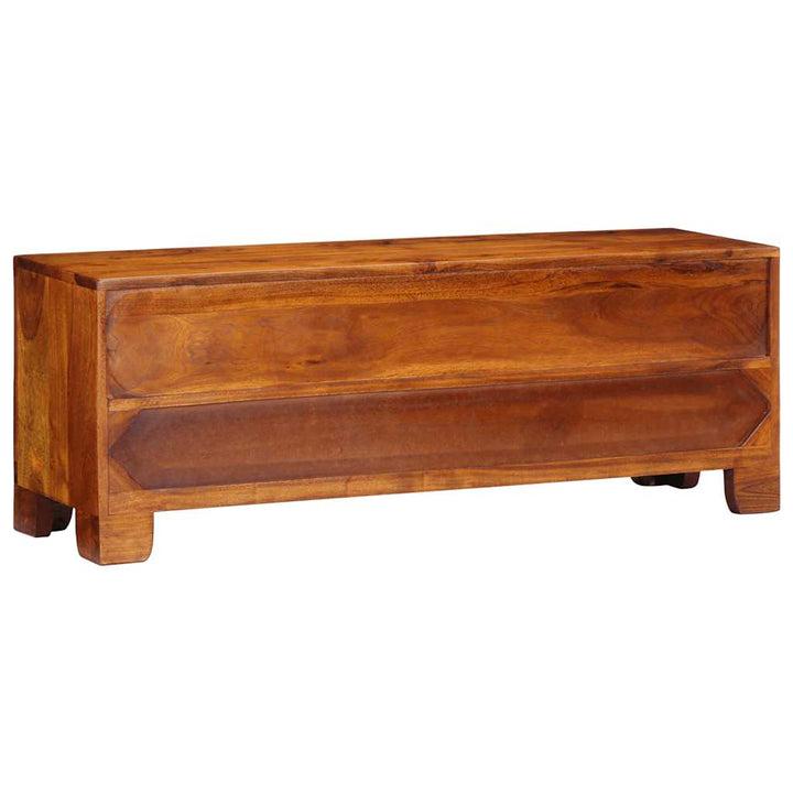tv-bord 110x30x40 massivt akacietræ flerfarvet