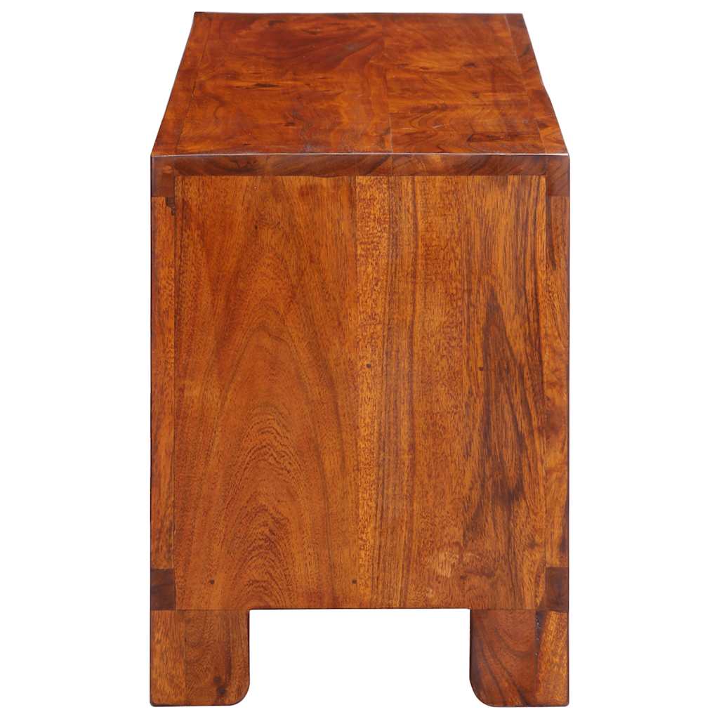 tv-bord 110x30x40 massivt akacietræ flerfarvet