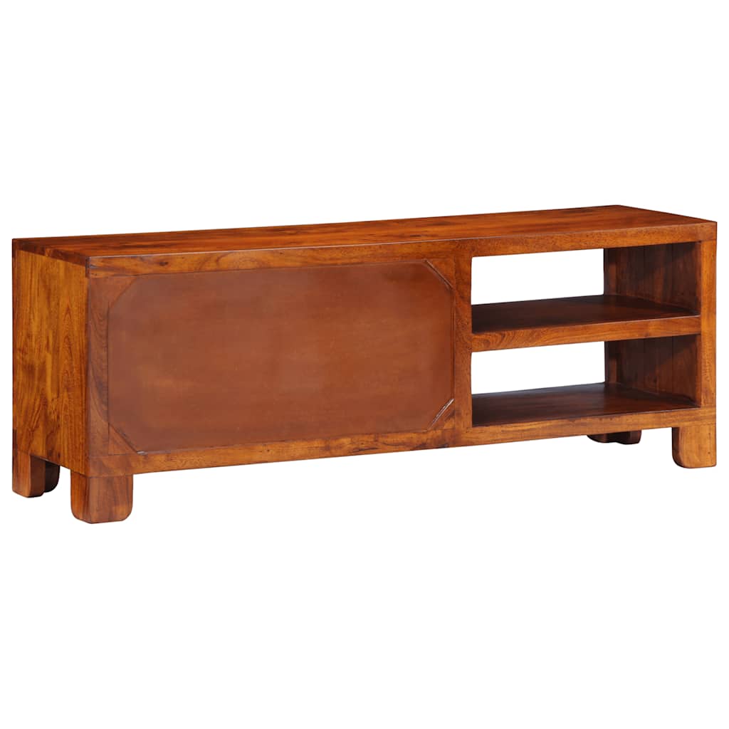 tv-bord 110x30x40 massivt akacietræ flerfarvet
