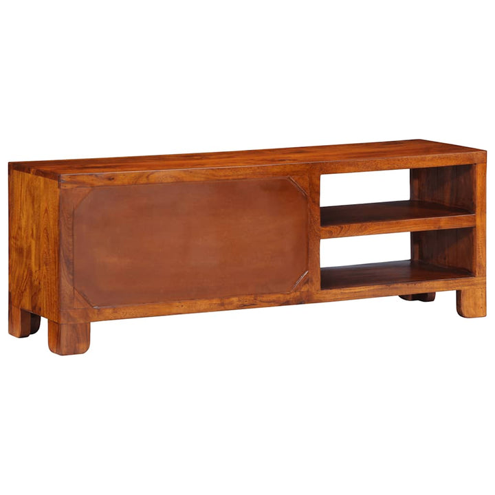 tv-bord 110x30x40 massivt akacietræ flerfarvet