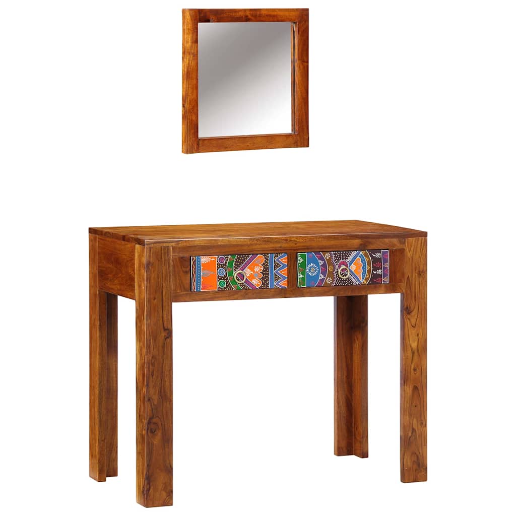 Klædeskab med skuffe Brun 90 x 45 x 75 cm Massivt akacietræ