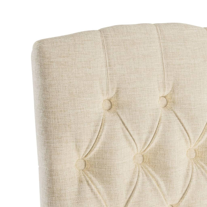 spisebordsstole 4 stk. hør-look stof beige