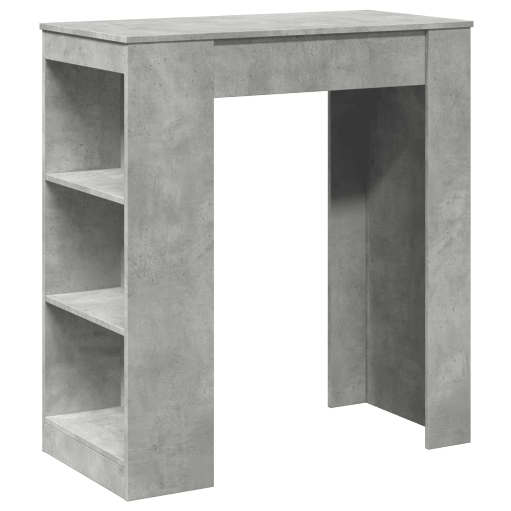 barbord med stativer 95x47x103,5 cm konstrueret træ betongrå