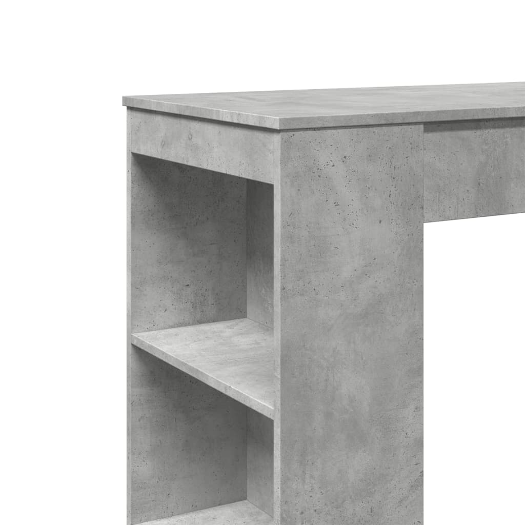 barbord med stativer 95x47x103,5 cm konstrueret træ betongrå