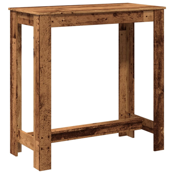 barbord 102x50x103,5 cm konstrueret træ gammelt trælook