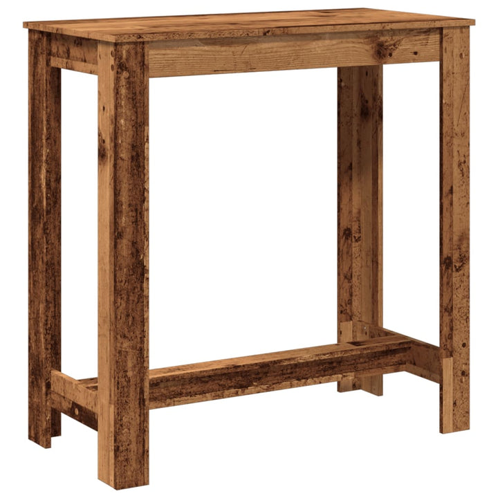 barbord 102x50x103,5 cm konstrueret træ gammelt trælook