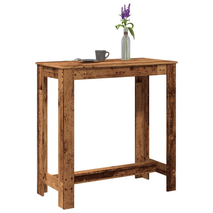 barbord 102x50x103,5 cm konstrueret træ gammelt trælook
