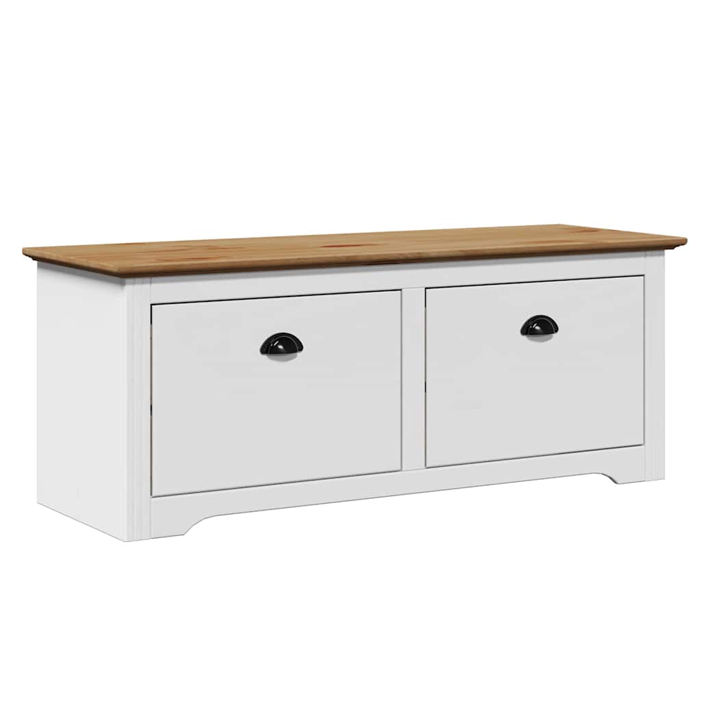 gangbænk BODO 114x40x45 cm hvid og brun