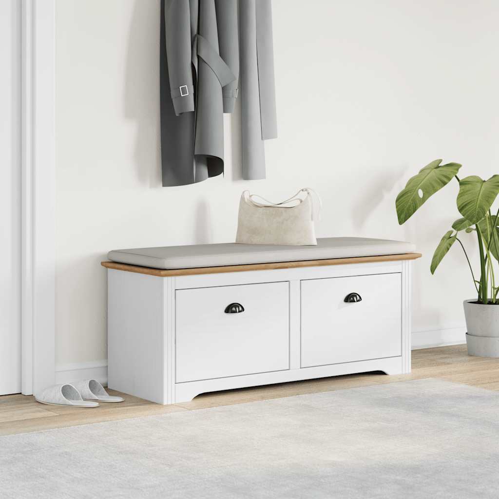 gangbænk BODO 114x40x45 cm hvid og brun