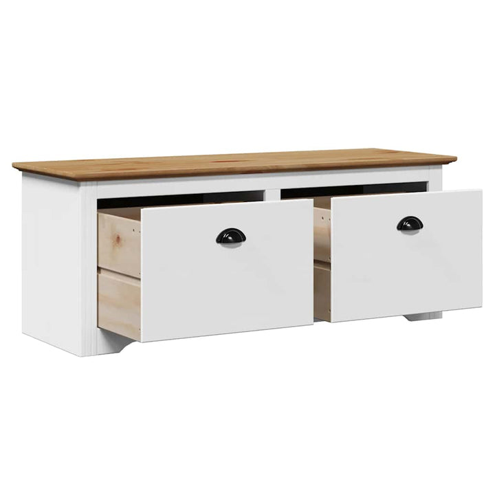 gangbænk BODO 114x40x45 cm hvid og brun