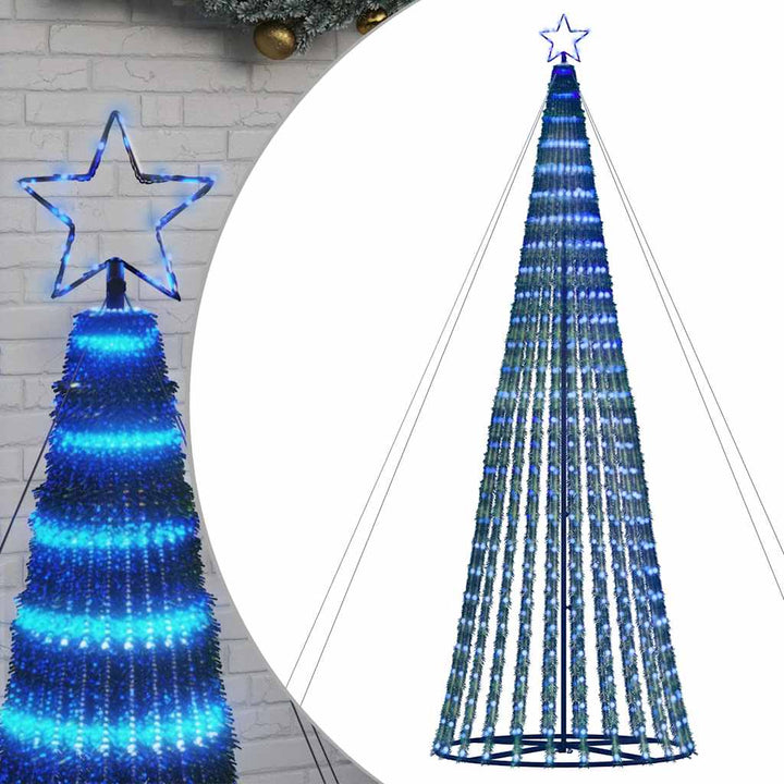 LED-juletræ 1028 LED'er 403 cm blåt lys