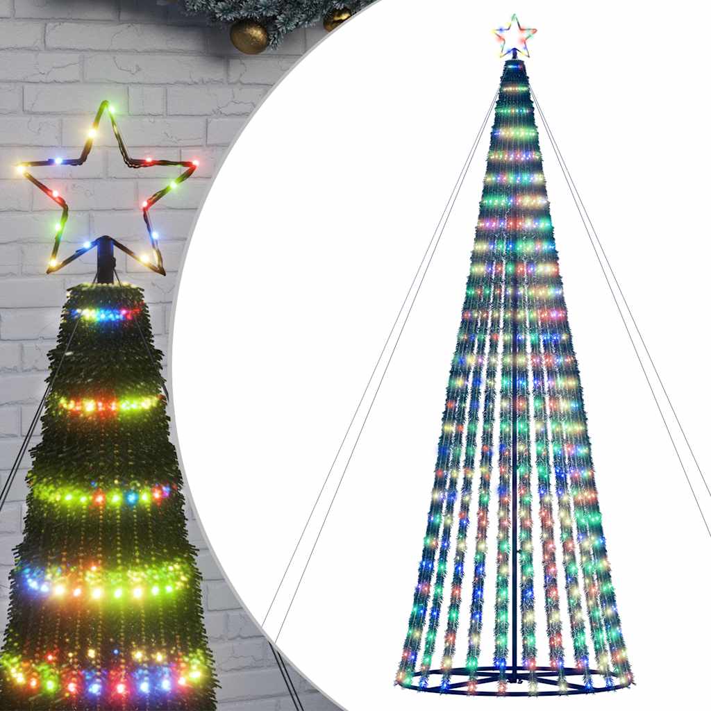 LED-juletræ 1028 LED'er 403 cm farverigt lys