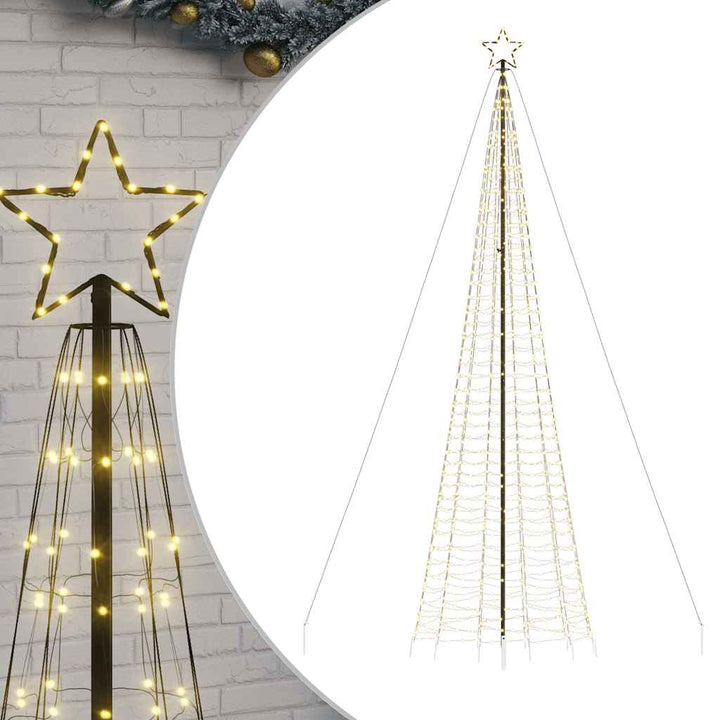 LED-juletræ med spyd 1534 LED'er 500 cm varmt hvidt lys