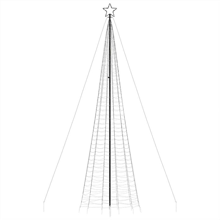 LED-juletræ med spyd 1534 LED'er 500 cm varmt hvidt lys