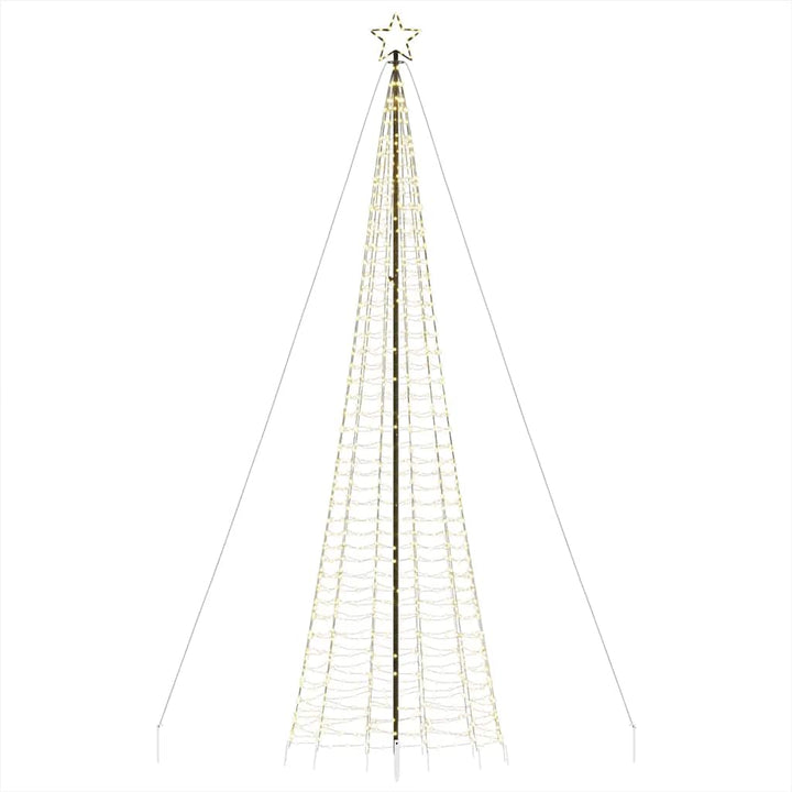 LED-juletræ med spyd 1534 LED'er 500 cm varmt hvidt lys