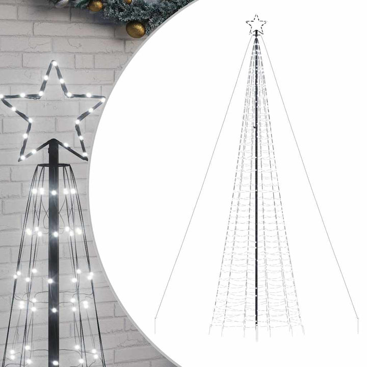 LED-juletræ med spyd 1534 LED'er 500 cm koldt hvidt lys