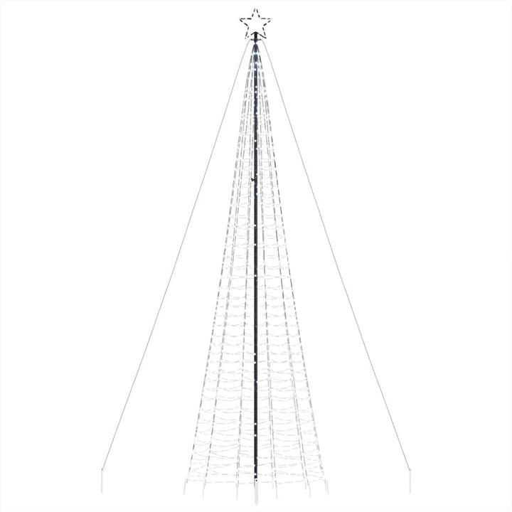 LED-juletræ med spyd 1534 LED'er 500 cm koldt hvidt lys