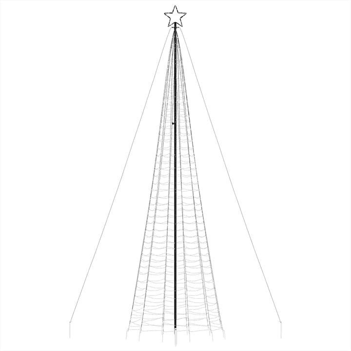 LED-juletræ med spyd 1534 LED'er 500 cm koldt hvidt lys