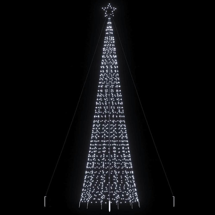 LED-juletræ med spyd 1534 LED'er 500 cm koldt hvidt lys