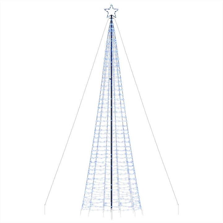 LED-juletræ med spyd 1534 LED'er 500 cm blåt lys