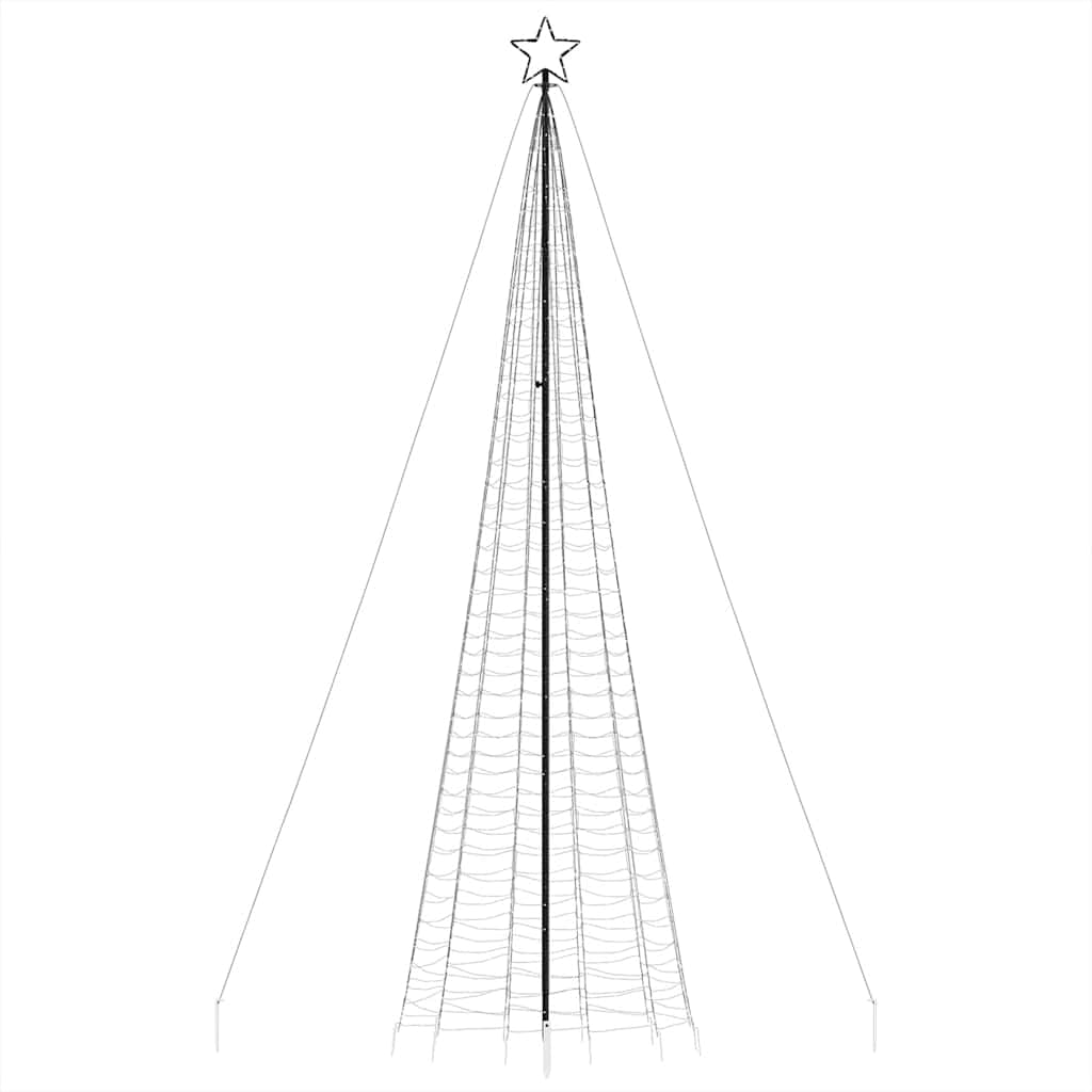 LED-juletræ med spyd 1534 LED'er 500 cm flerfarvet lys
