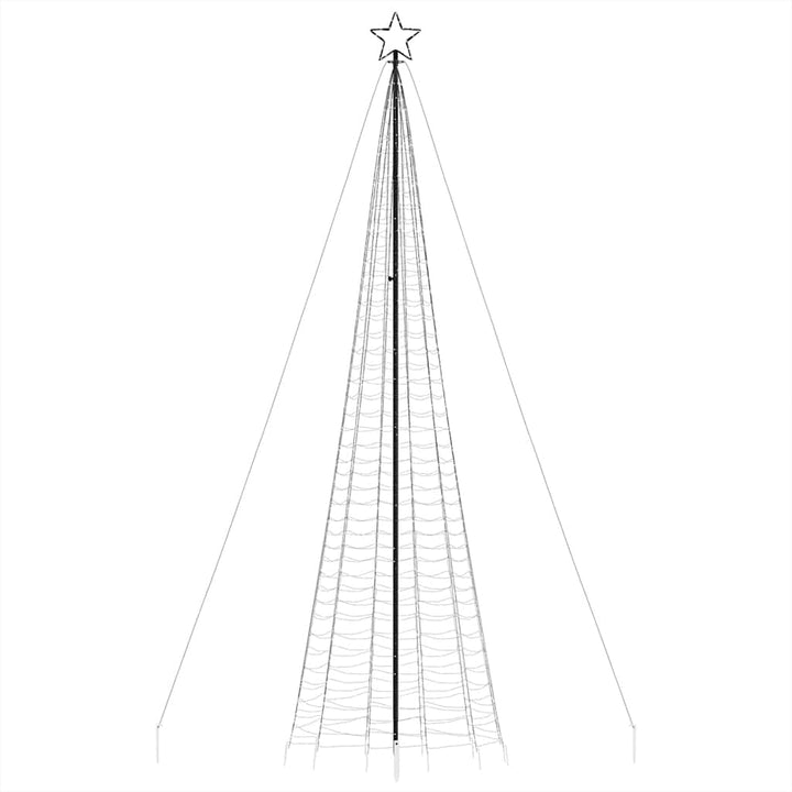 LED-juletræ med spyd 1534 LED'er 500 cm flerfarvet lys