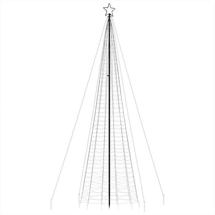 LED-juletræ med spyd 1534 LED'er 500 cm flerfarvet lys