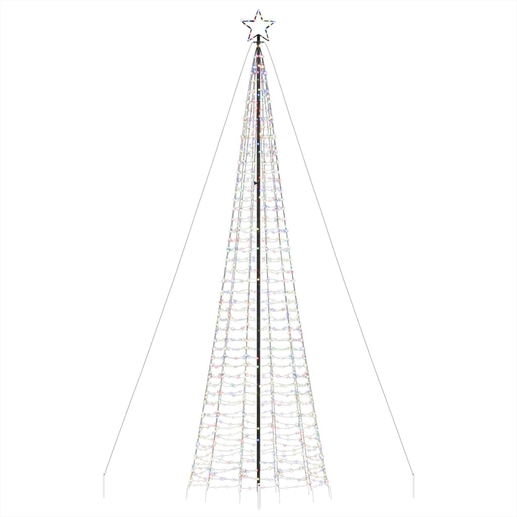LED-juletræ med spyd 1534 LED'er 500 cm flerfarvet lys
