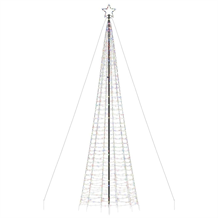 LED-juletræ med spyd 1534 LED'er 500 cm flerfarvet lys