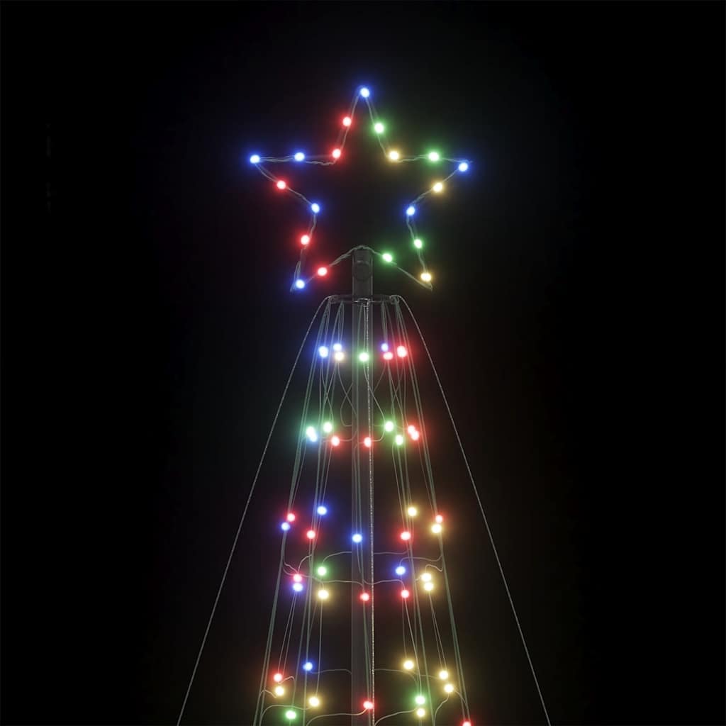 LED-juletræ med spyd 1534 LED'er 500 cm flerfarvet lys