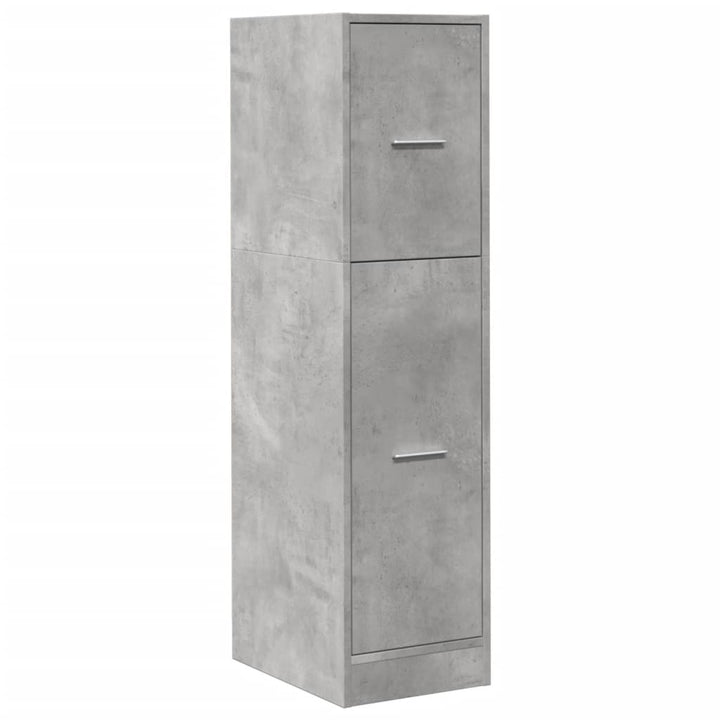 apotekerskab 30x41x118 cm konstrueret træ betongrå
