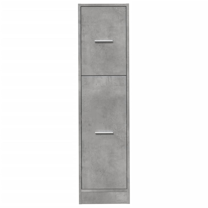 apotekerskab 30x41x118 cm konstrueret træ betongrå