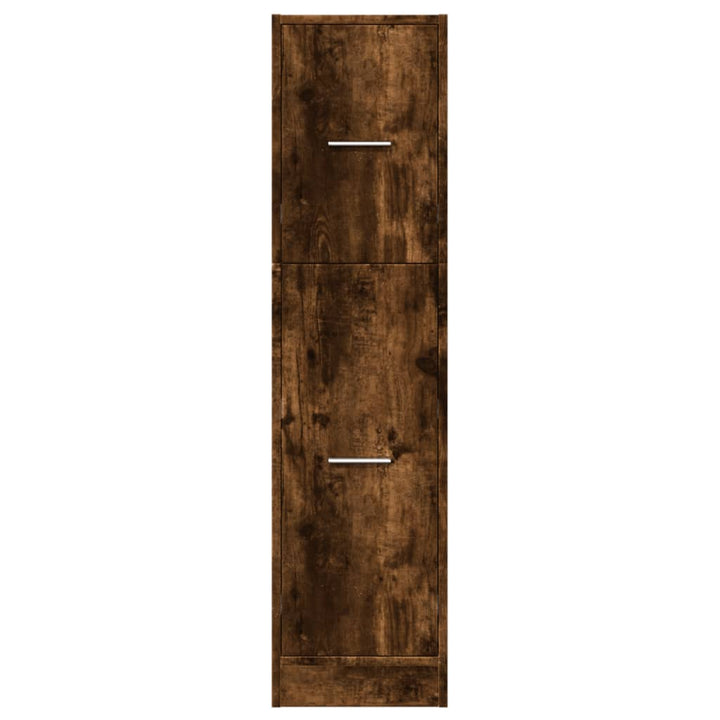 apotekerskab 30x41x118 cm konstrueret træ røget egetræsfarve