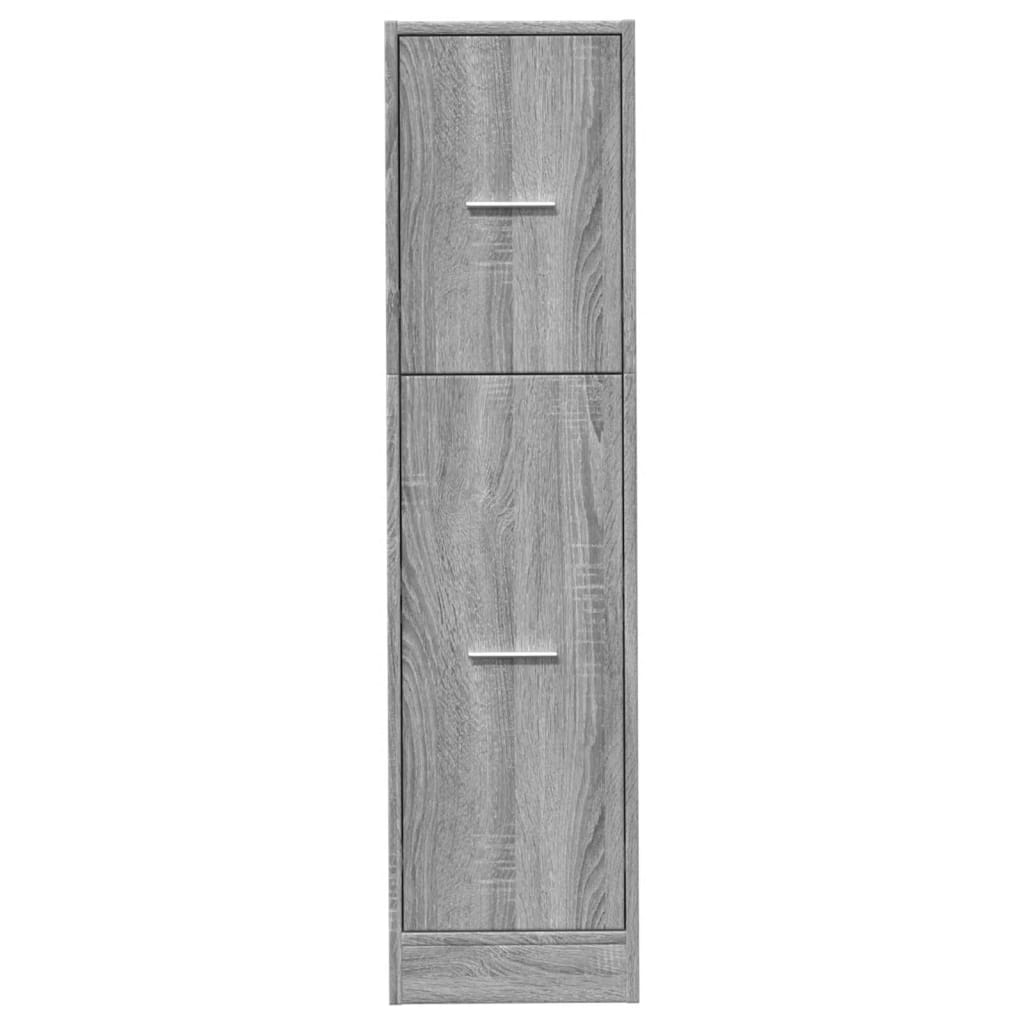 apotekerskab 30x41x118 cm konstrueret træ grå sonoma-eg