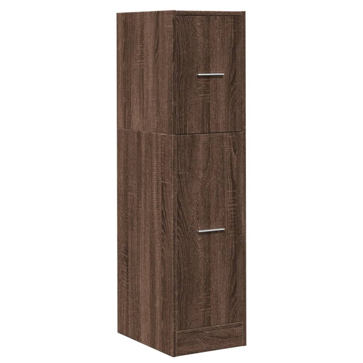 apotekerskab 30x41x118 cm konstrueret træ brun egetræsfarve