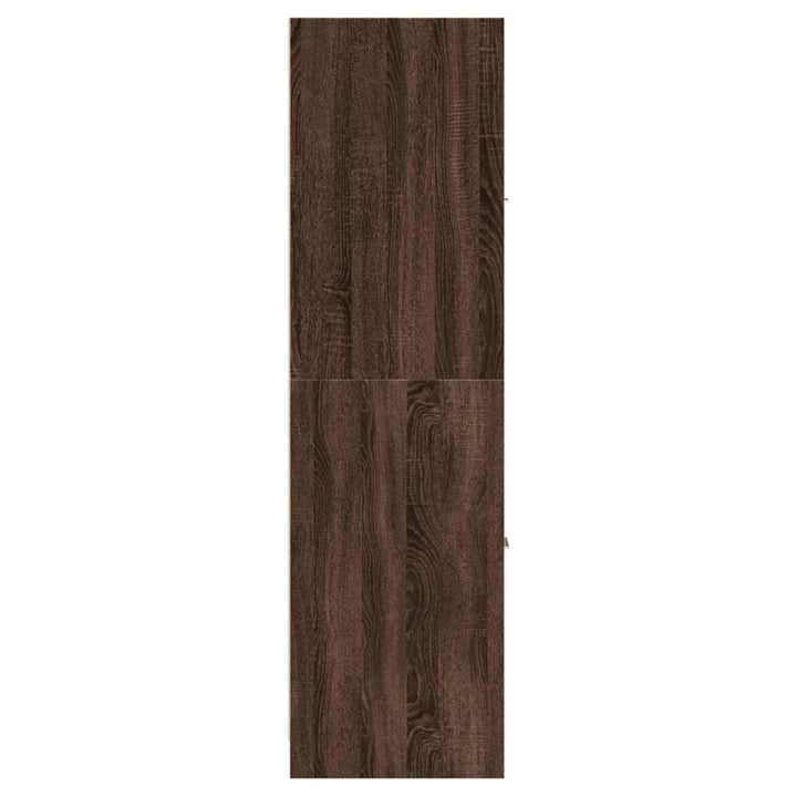 apotekerskab 30x41x144,5 cm konstrueret træ brun egetræsfarve