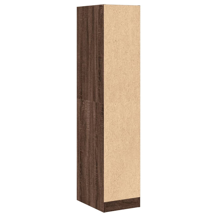 apotekerskab 30x41x144,5 cm konstrueret træ brun egetræsfarve