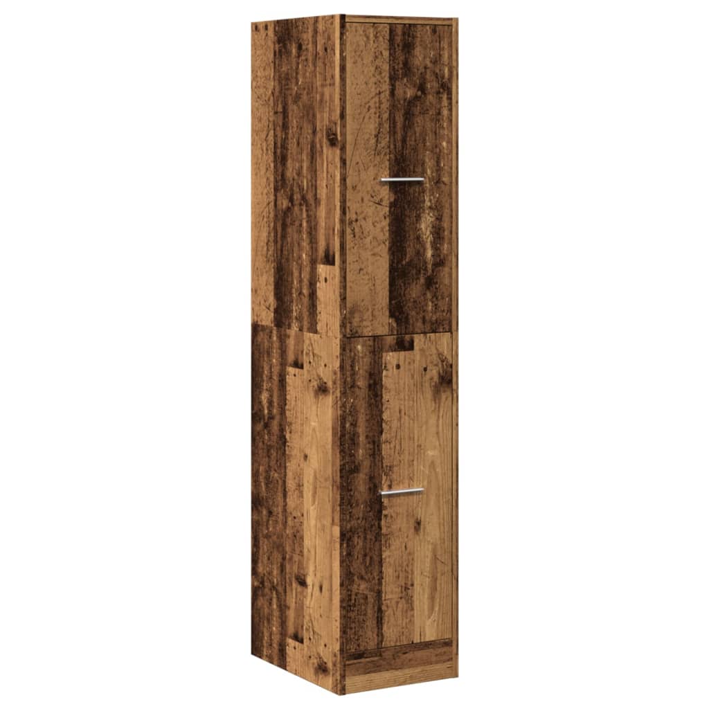 apotekerskab 30x41x144,5 cm konstrueret træ gammelt træ-look