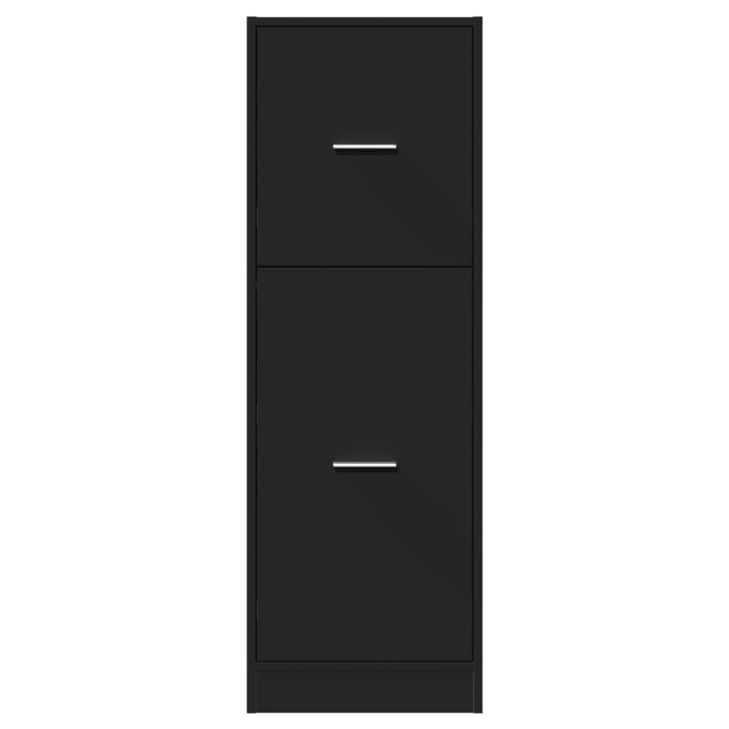 apotekerskab 40x41x118 cm konstrueret træ sort